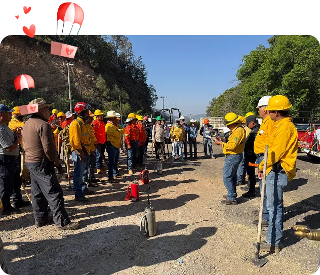 Ejercicio de brigadas de prevención de incendios en la carretera | Fundación Martí